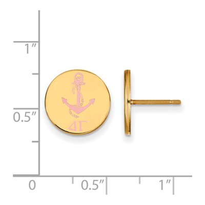 Delta Gamma Gold-Plated Sterling Silver Sorority Symbol Enamel Stud Earrings – view 2