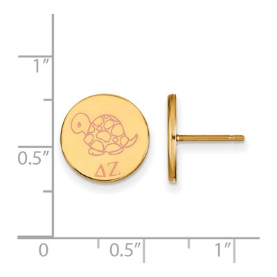 Delta Zeta Gold-Plated Sterling Silver Sorority Symbol Enamel Stud Earrings – view 2