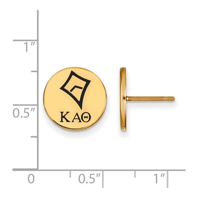 Kappa Alpha Theta Gold-Plated Sterling Silver Enamel Stud Earrings – view 2