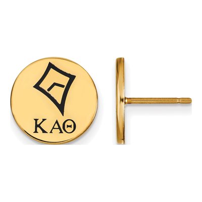 Kappa Alpha Theta Gold-Plated Sterling Silver Enamel Stud Earrings