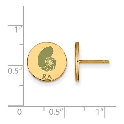 Kappa Delta Gold-Plated Sterling Silver Sorority Symbol Stud Earrings – view 2