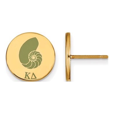 Kappa Delta Gold-Plated Sterling Silver Sorority Symbol Stud Earrings