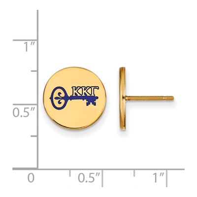Kappa Kappa Gamma Gold-Plated Sterling Silver Sorority Symbol Stud Earrings – view 2