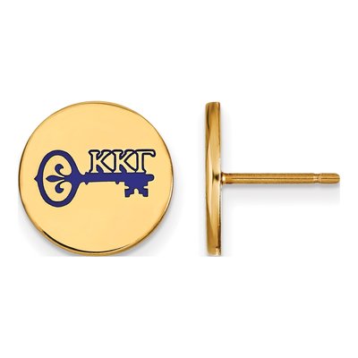 Kappa Kappa Gamma Gold-Plated Sterling Silver Sorority Symbol Stud Earrings