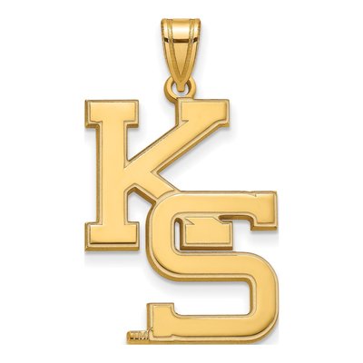 Kansas State University Gold-Plated Sterling Silver Extra Large K-S Pendant