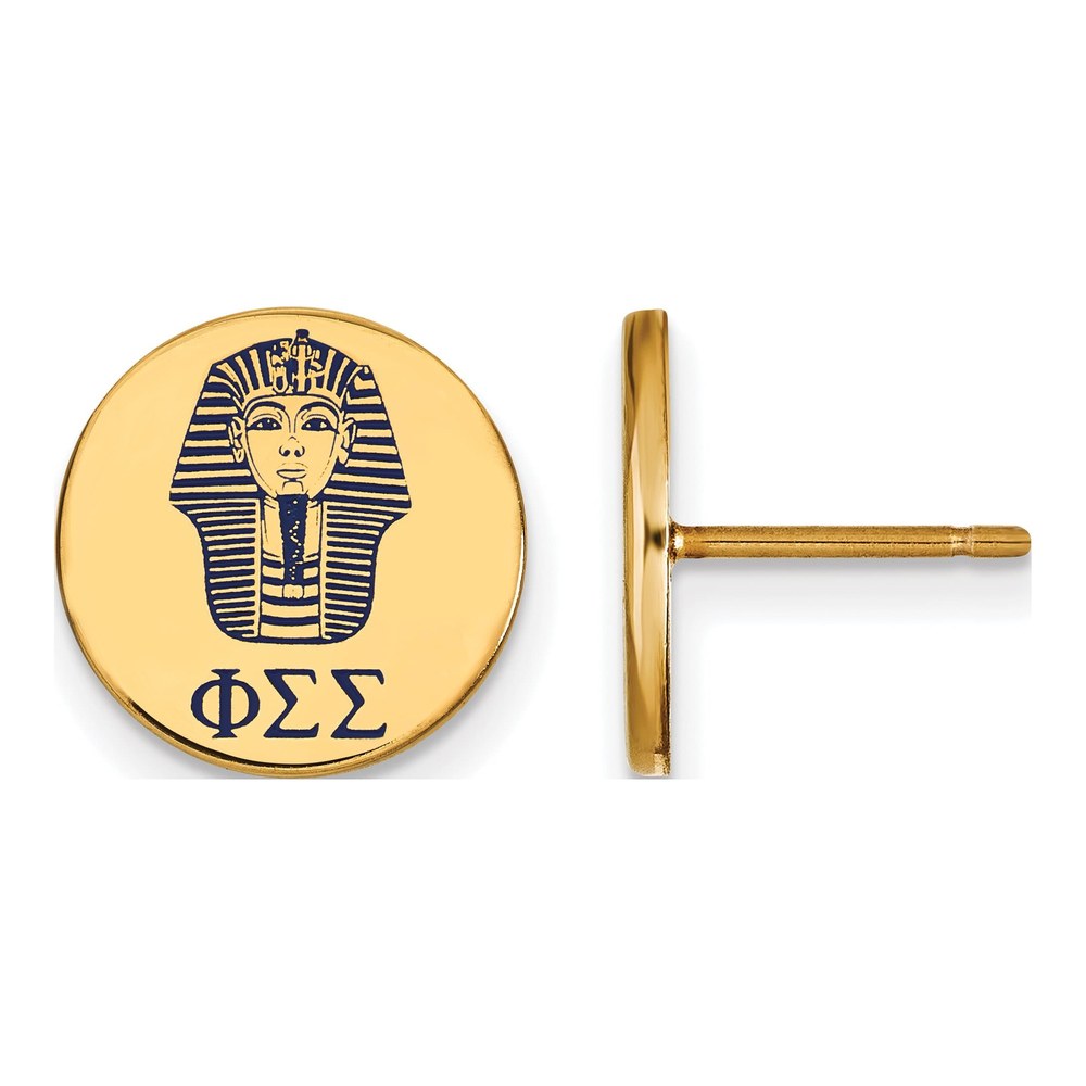 Phi Sigma Sigma Gold-Plated Sterling Silver Earrings