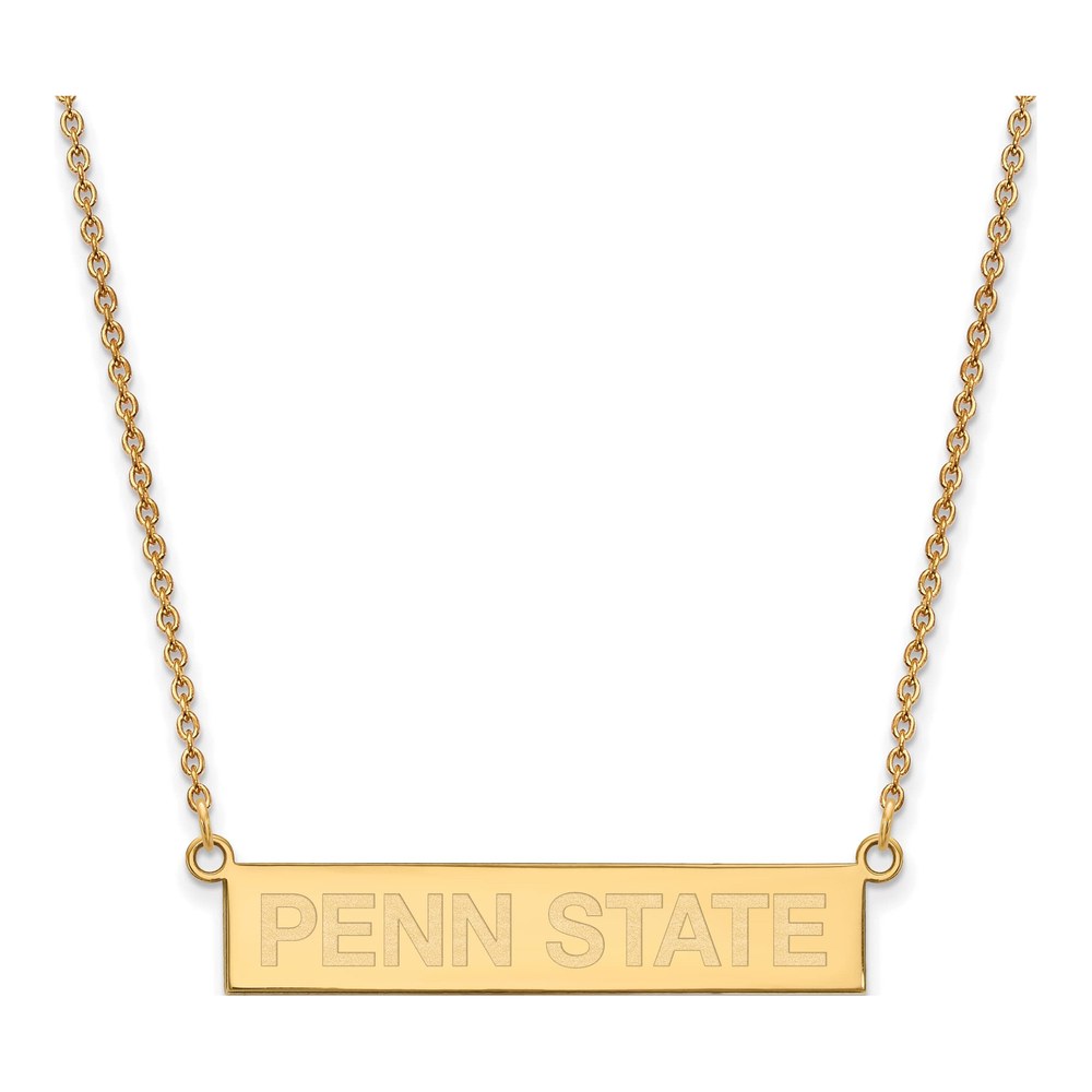 Pennsylvania State University Gold-Plated Sterling Silver Penn Small Bar Necklace