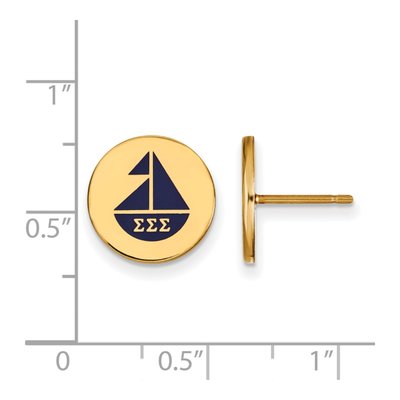 Sigma Sigma Sigma Gold-Plated Sterling Silver Enamel Earrings – view 2