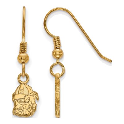 University of Georgia Gold-Plated Sterling Silver UGA Bulldog Earrings