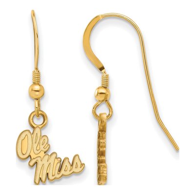 University of Mississippi Gold-Plated Sterling Silver Ole Miss Earrings