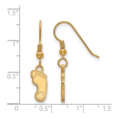 University of North Carolina Gold-Plated Sterling Silver UNC Tar Heels Small Earrings – view 2