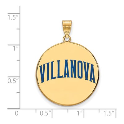 Villanova University Gold-Plated Sterling Silver Extra Large Enamel Disc Pendant – view 2