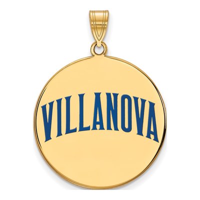 Villanova University Gold-Plated Sterling Silver Extra Large Enamel Disc Pendant