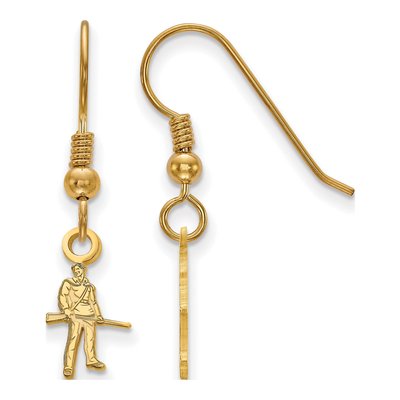 West Virginia University Gold-Plated Sterling Silver WVU Mountaineer Wire Earrings