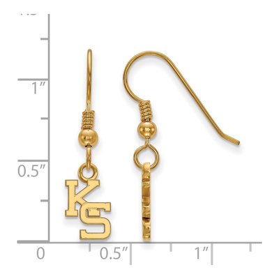 Kansas State University Gold-Plated Sterling Silver K-S Extra Small Earrings – view 2