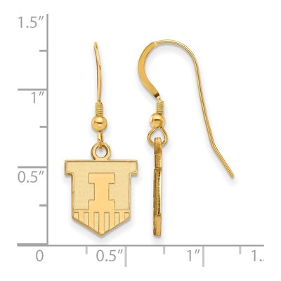 University of Illinois Gold-Plated Sterling Silver Victory Badge Earrings – view 2