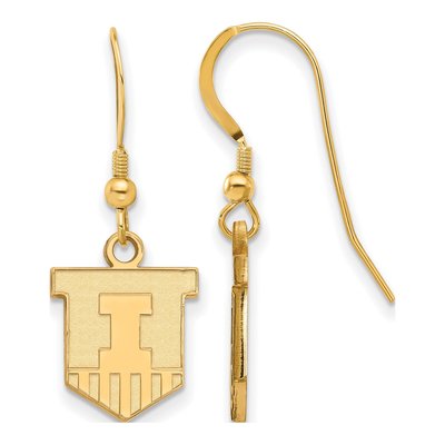 University of Illinois Gold-Plated Sterling Silver Victory Badge Earrings