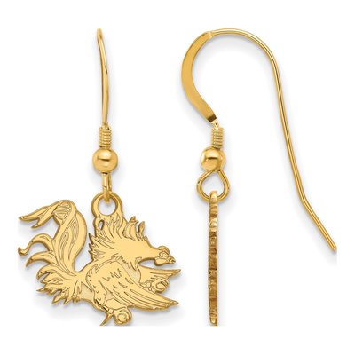 University of South Carolina Gold-Plated Sterling Silver USC Gamecock Earrings