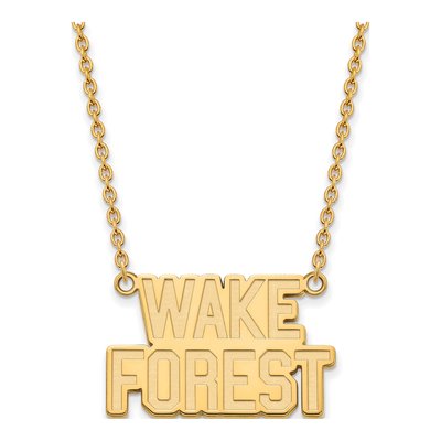 Wake Forest University Gold-Plated Sterling Silver Large Deacon Pendant Necklace