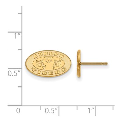 Auburn University Gold-Plated Sterling Silver Tigers Extra Small Stud Earrings – view 2