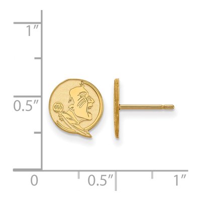 Florida State University Gold-Plated Sterling Silver FSU Seminoles Stud Earrings – view 2