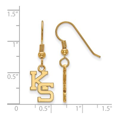 Kansas State University Gold-Plated Sterling Silver K-S Earrings – view 2