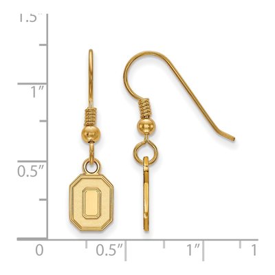 Ohio State University Gold-Plated Sterling Silver Letter O Earrings – view 2
