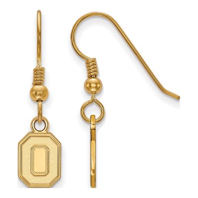 Ohio State University Gold-Plated Sterling Silver Letter O Earrings