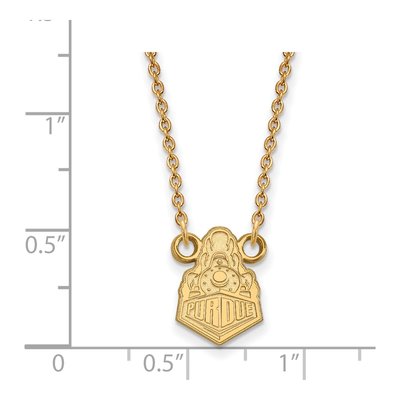 Purdue University Gold-Plated Sterling Silver Small Boilermakers Necklace – view 2