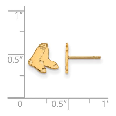 Boston Red Sox Gold-Plated Sterling Silver Extra Small Stud Earrings – view 2