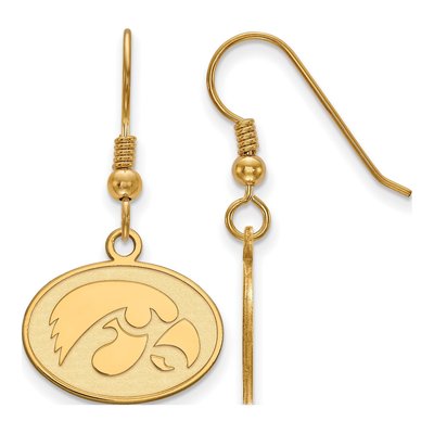 University of Iowa Gold-Plated Sterling Silver Hawk Earrings