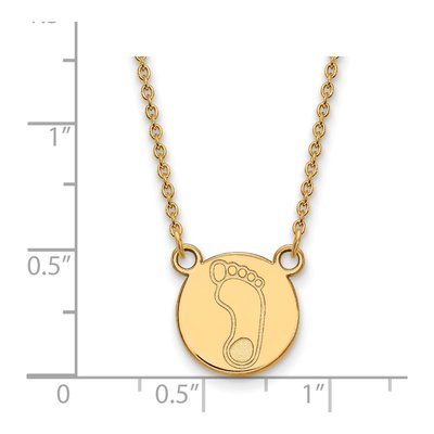 University of North Carolina Gold-Plated Sterling Silver Small UNC Tar Heels Disc Necklace – view 2