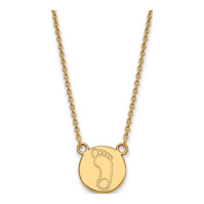 University of North Carolina Gold-Plated Sterling Silver Small UNC Tar Heels Disc Necklace