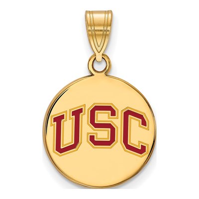 USC Trojans Enameled Disc Pendant