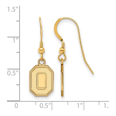 Ohio State University Gold-Plated Sterling Silver Letter O Earrings – view 2