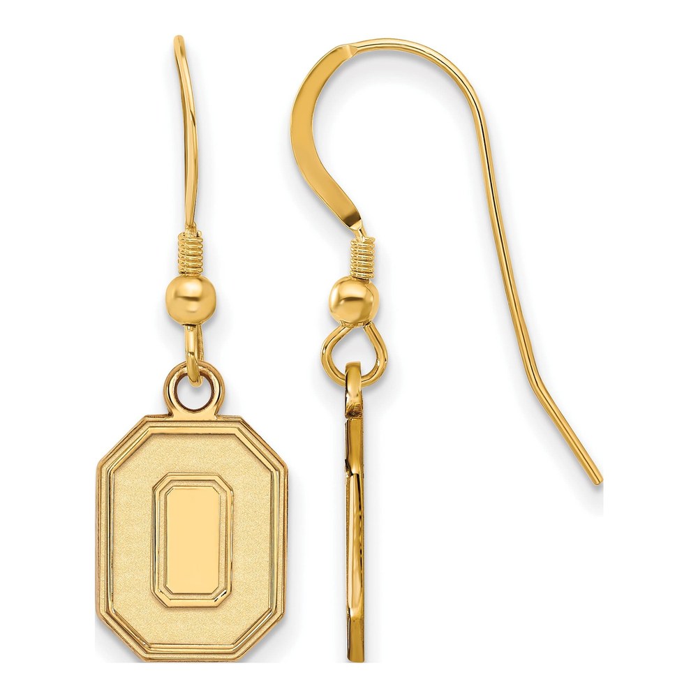 Ohio State University Gold-Plated Sterling Silver Letter O Earrings