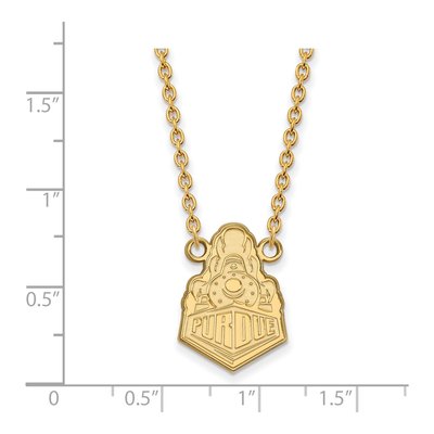 Purdue University Gold-Plated Sterling Silver Large Boilermakers Necklace – view 2