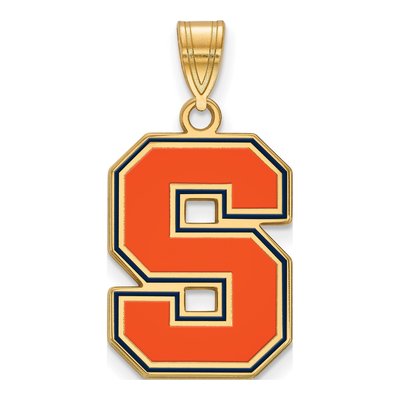 Syracuse University Gold-Plated Sterling Silver Large Letter S Pendant