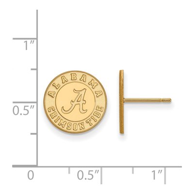 University of Alabama Gold-Plated Sterling Silver Crimson Tide Stud Earrings – view 2