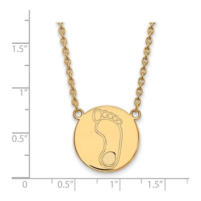 University of North Carolina Gold-Plated Sterling Silver Large UNC Tar Heels Disc Necklace – view 2