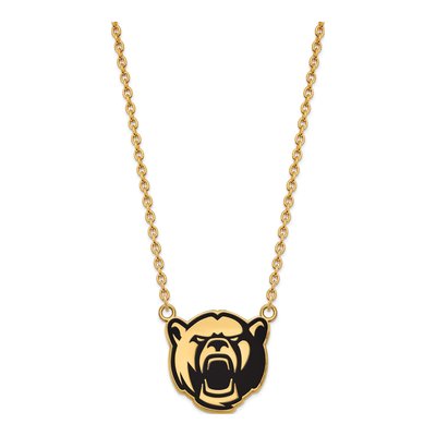 Baylor University Gold-Plated Sterling Silver Large Enameled Pendant Necklace – view 2