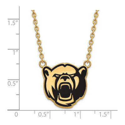 Baylor University Gold-Plated Sterling Silver Large Enameled Pendant Necklace – view 3