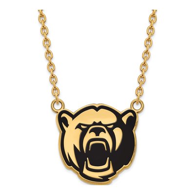 Baylor University Gold-Plated Sterling Silver Large Enameled Pendant Necklace