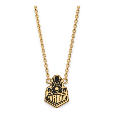 Purdue University Gold-Plated Sterling Silver Large Boilermakers Enamel Necklace