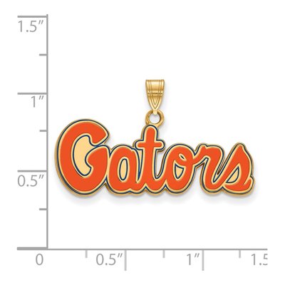 University of Florida Gold-Plated Sterling Silver Small Gators Script Pendant – view 2