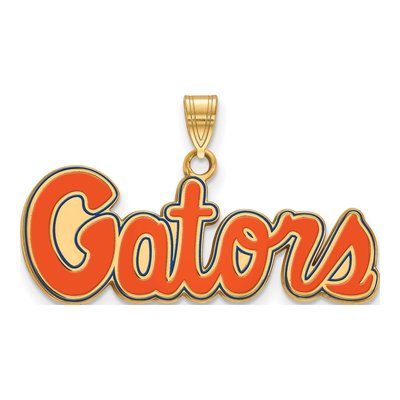 University of Florida Gold-Plated Sterling Silver Small Gators Script Pendant