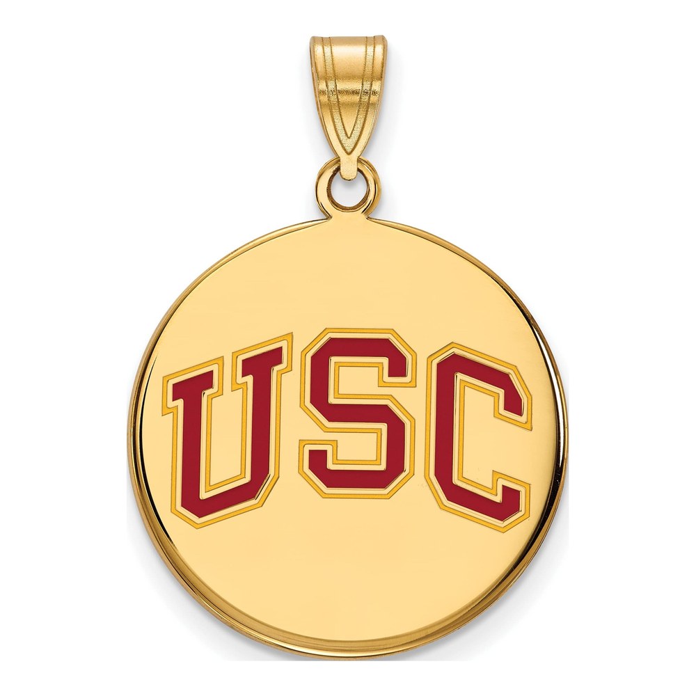 USC Trojans Large Enamel Disc Pendant