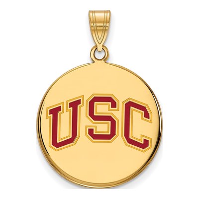 USC Trojans Large Enamel Disc Pendant