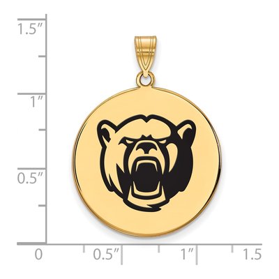 Baylor University Gold-Plated Sterling Silver Extra Large Disc Pendant – view 2
