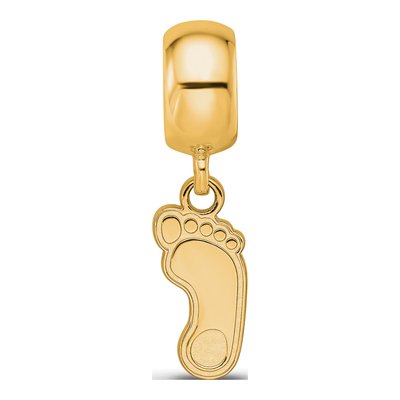 University of North Carolina Gold-Plated Sterling Silver Small UNC Tar Heels Dangle Bead – view 4